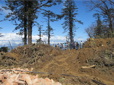 縣委常委、縣政府副縣長胡濟均到王崗坪調研生態旅游開發建設項目